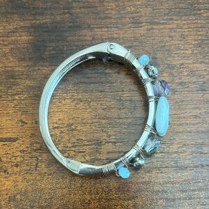 Chico's Silver Bracelet with Blue Accents